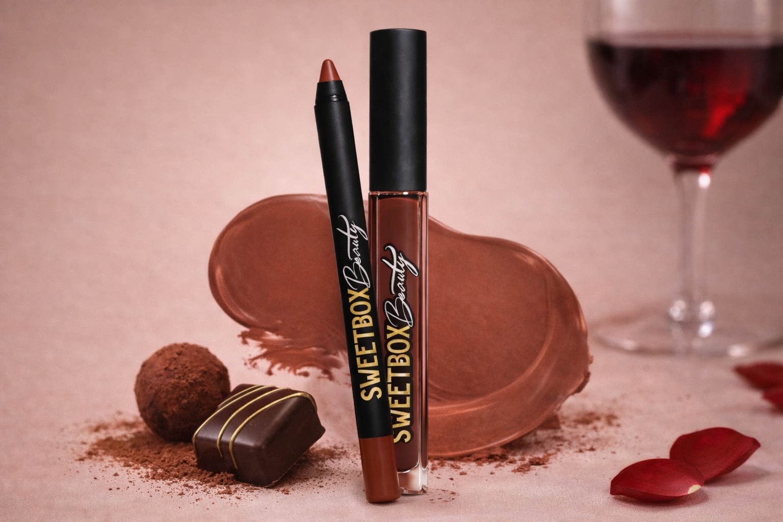 COCOA DUO lip liner & lipgloss